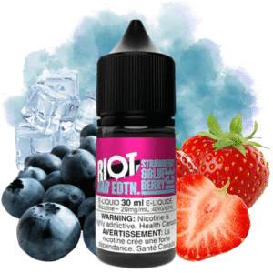 strawberry blueberry ice salt by riot bar